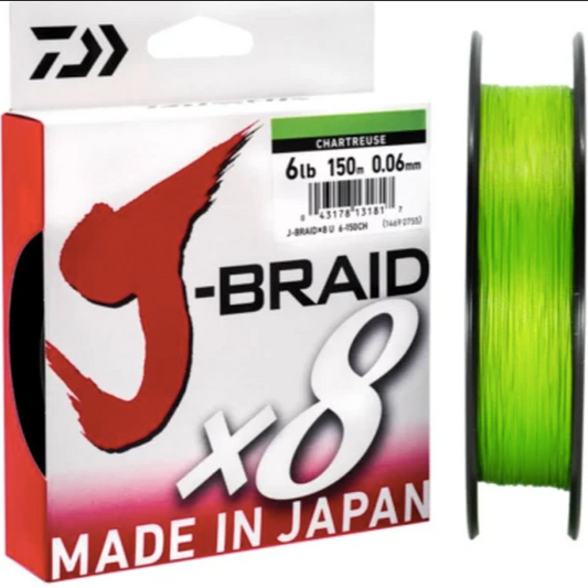 Daiwa J Braid 150m (multiple sizes)