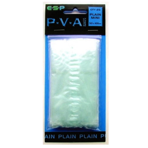 ESP PVA Bags (QTY25, Mini, Plain - 50x100mm)