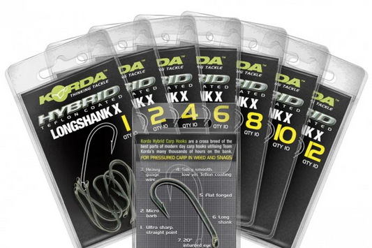 Korda Long Shank X - 10 Per Pack